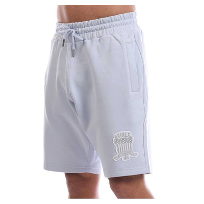 Sky Blue - Side - Avirex Mens Fleece Sweat Shorts