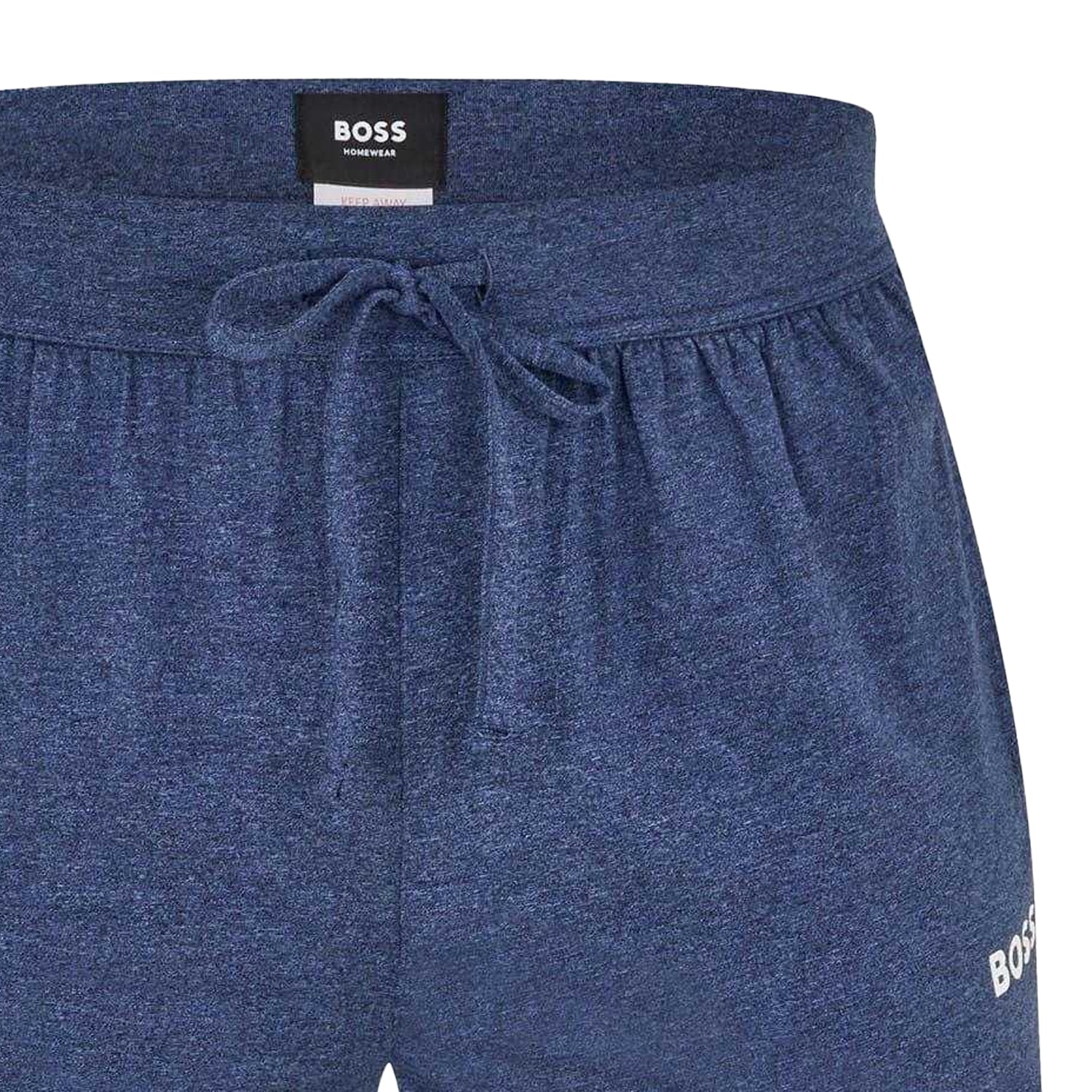 Navy Marl Marl - Back - Boss Mens Rise Bermuda Shorts