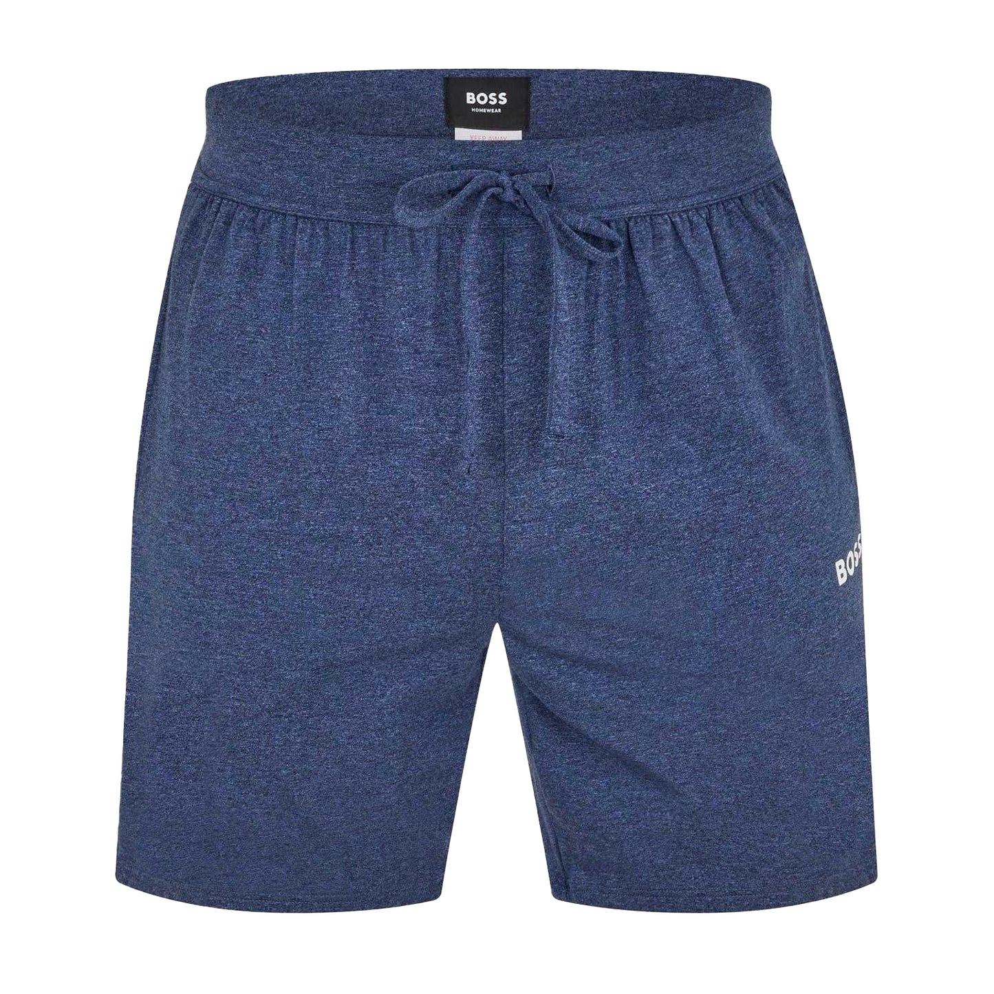 Navy Marl Marl - Front - Boss Mens Rise Bermuda Shorts