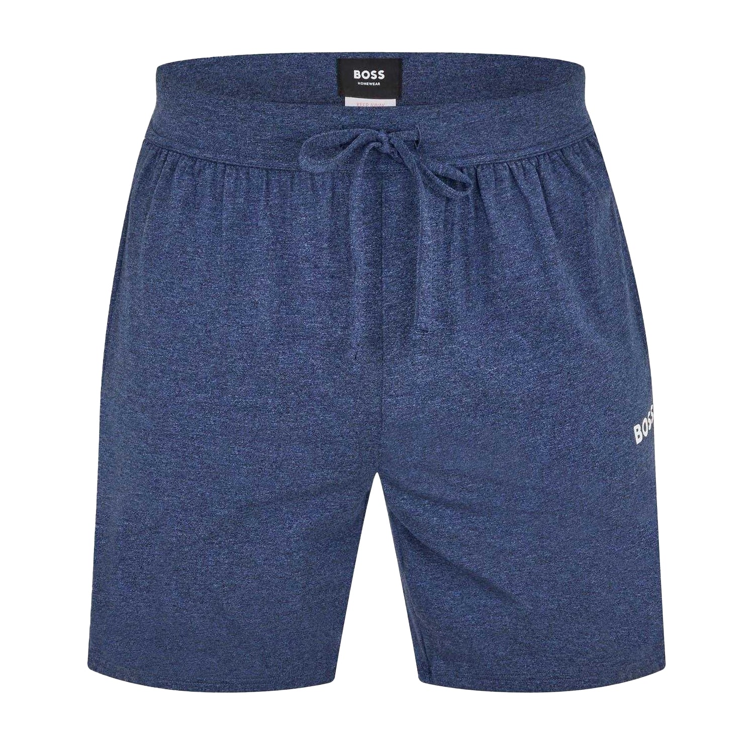 Navy Marl Marl - Front - Boss Mens Rise Bermuda Shorts