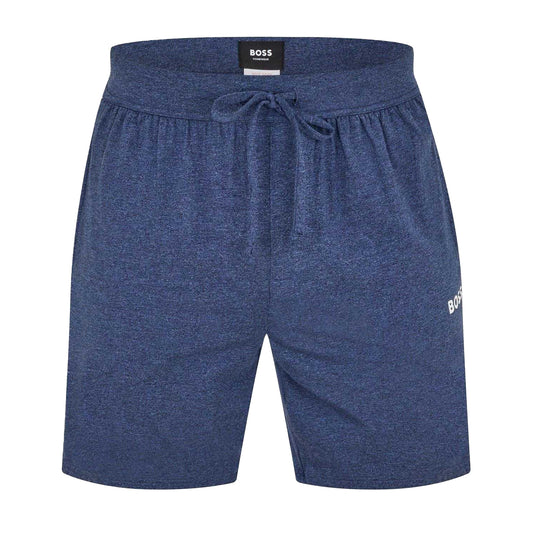 Navy Marl Marl - Front - Boss Mens Rise Bermuda Shorts