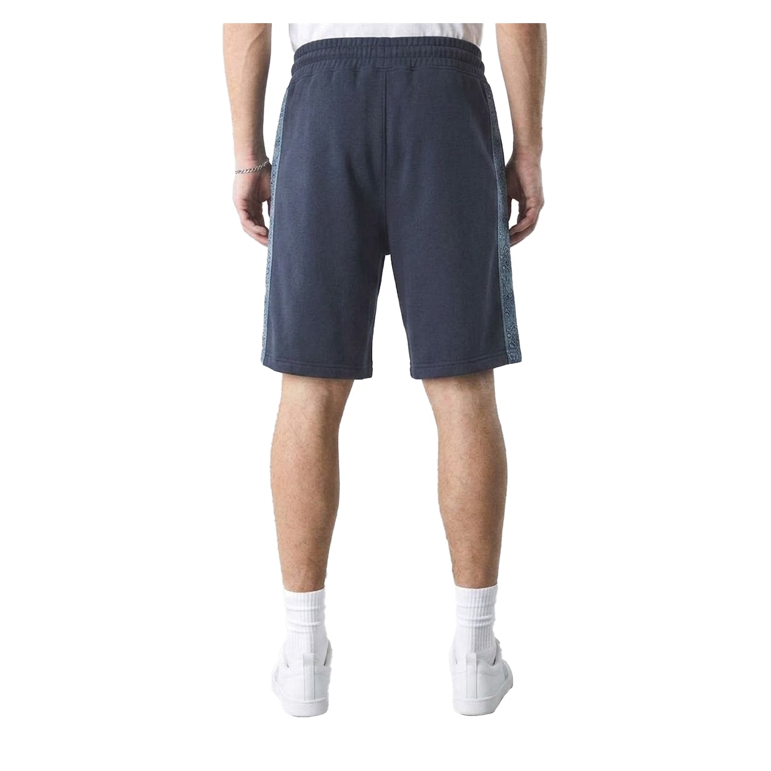 Navy - Back - Pretty Green Mens Paisley Sweat Shorts