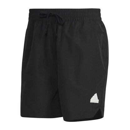 Black - Front - Adidas Mens Tech Regular Shorts