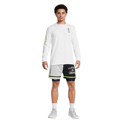 Grey-Black-Yellow - Side - Under Armour Unisex Adult Stephen Curry Basketball Shorts