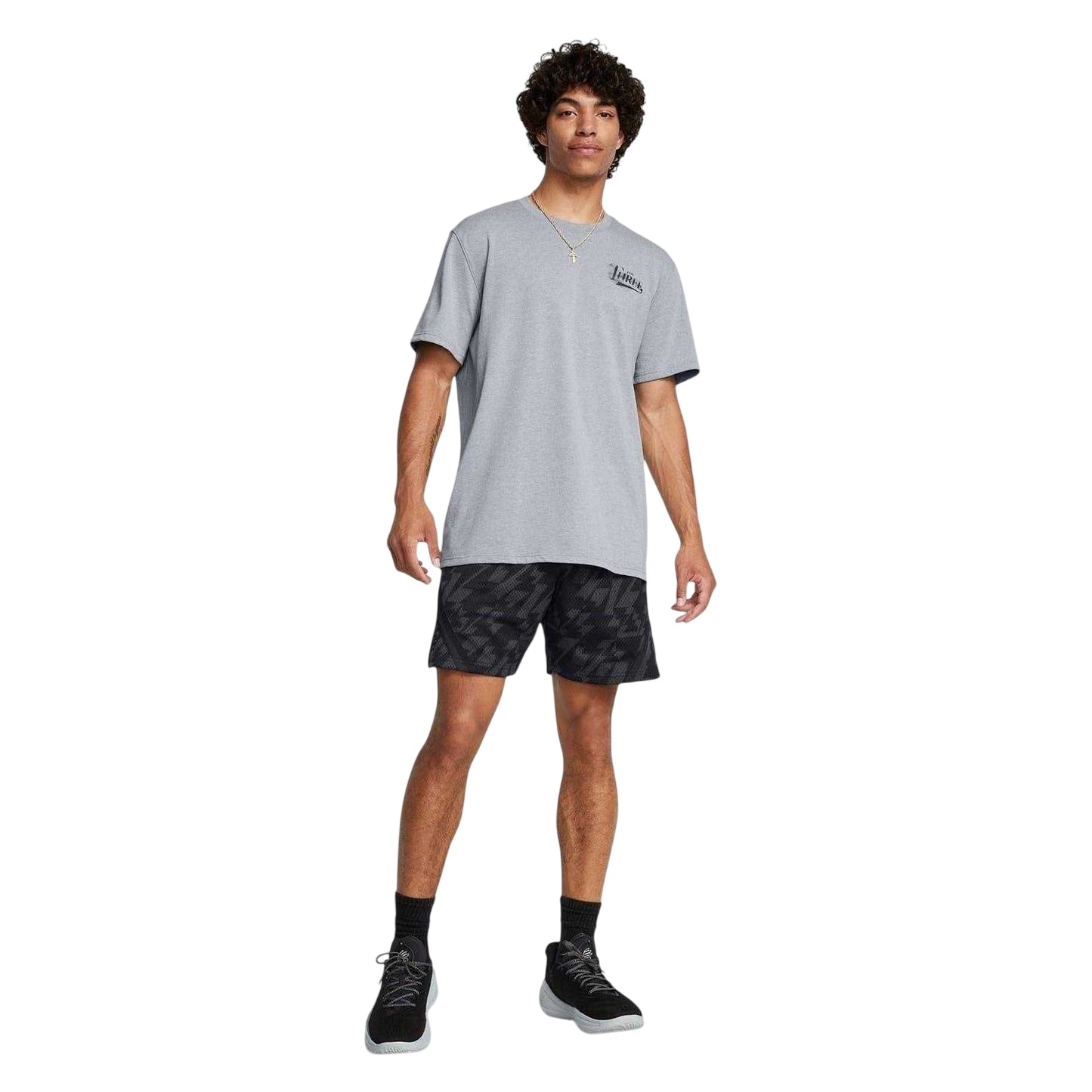 Black-Grey - Lifestyle - Under Armour Unisex Adult Curry Shorts