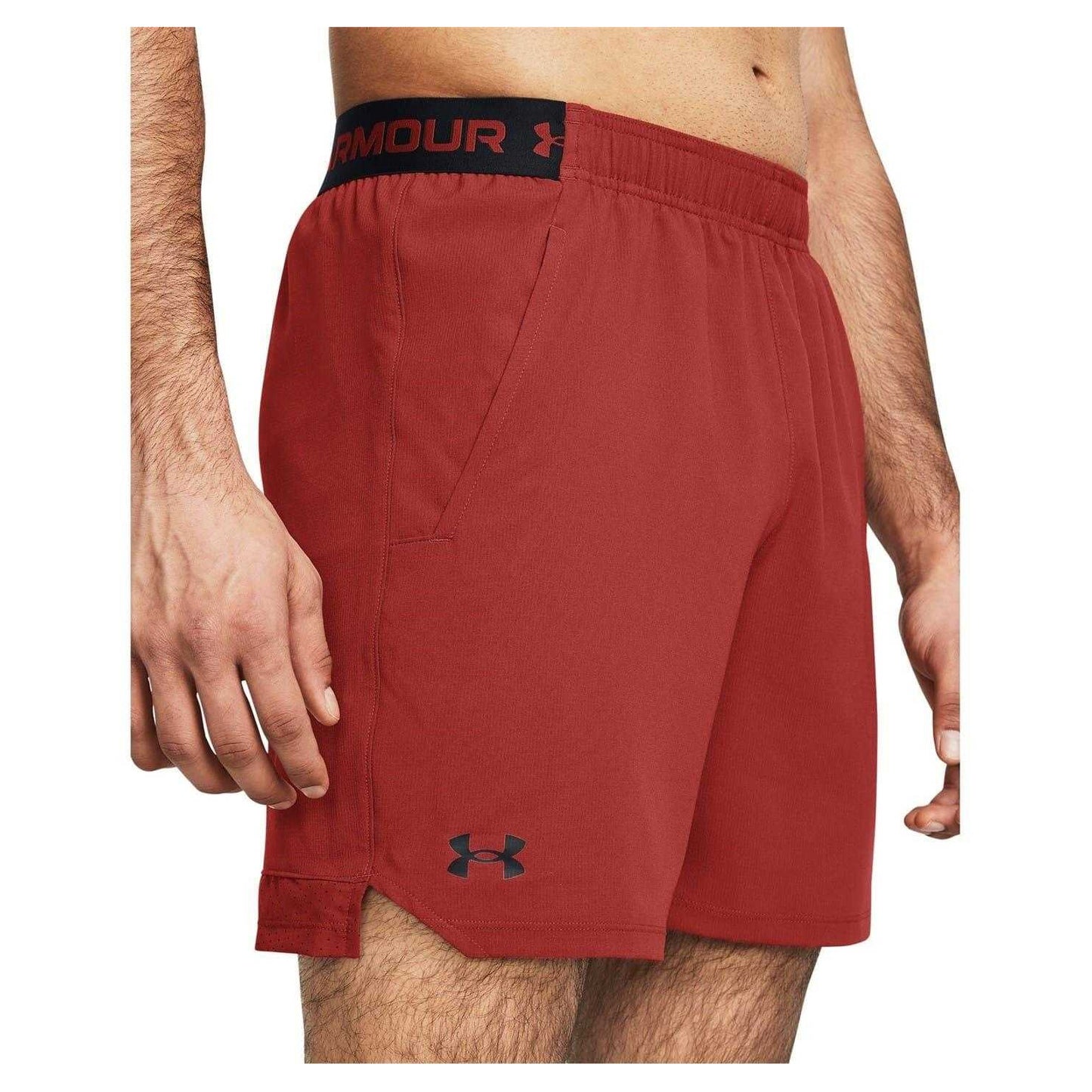 Orange - Side - Under Armour Mens Vanish Shorts