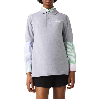 Grey - Back - Lacoste Unisex Adult Live Short-Sleeved Polo Shirt