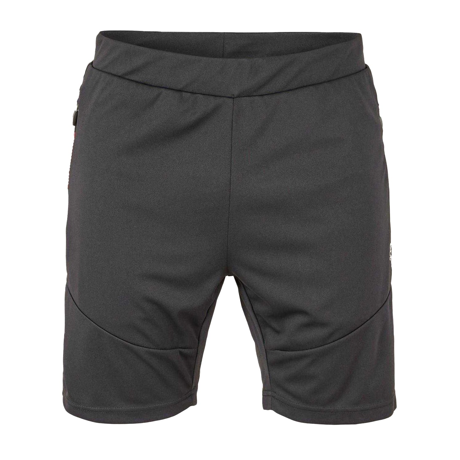 Jet Black - Front - Luke Mens Zip Pocket Slim Shorts