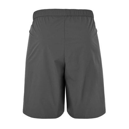 Grey - Back - Boss Mens Active Elasticated Waist Workout Shorts