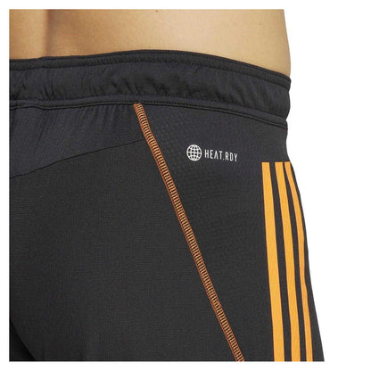 Black-Orange - Back - Adidas Mens 3 Stripes Training Shorts