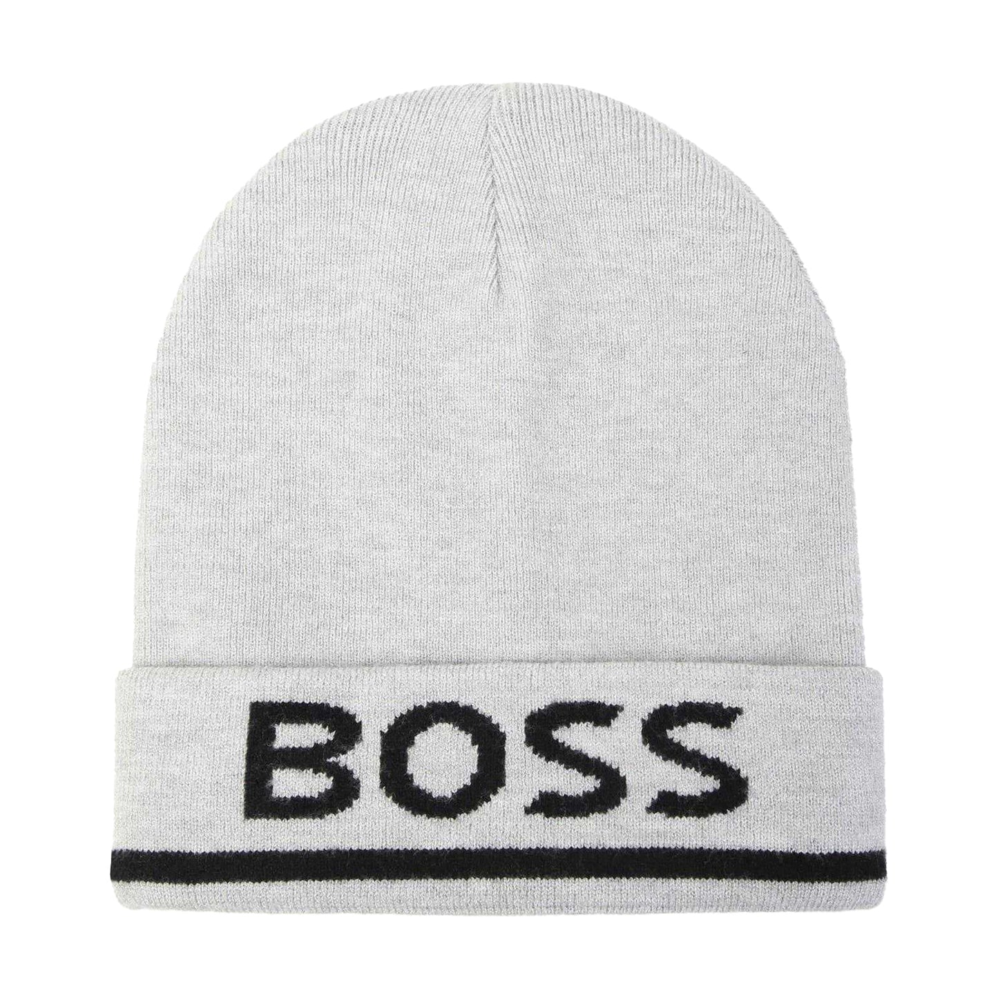 Grey - Front - Boss Boys Logo Beanie