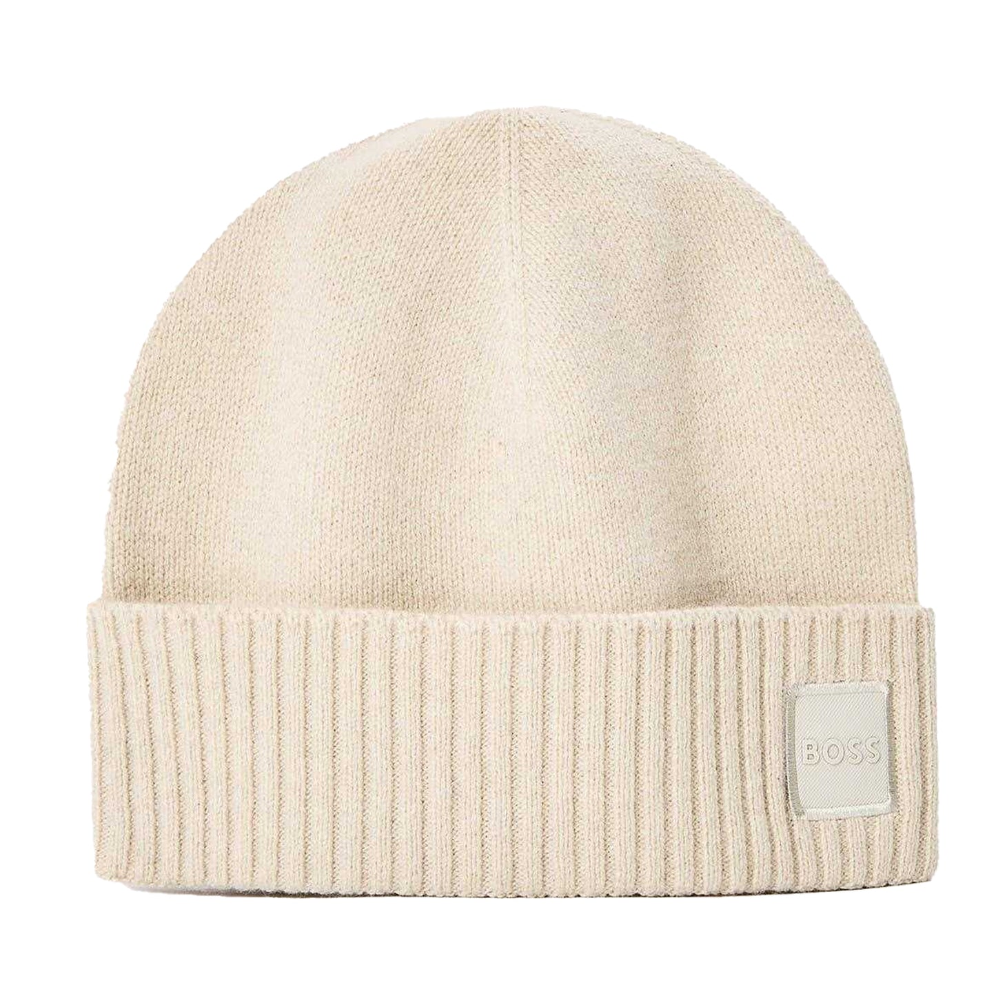 Light Beige - Front - Boss Mens Akaio Wool Beanie