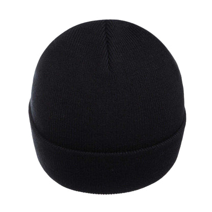 Black - Back - Slazenger Mens Ribbed Acrylic Winter Beanie