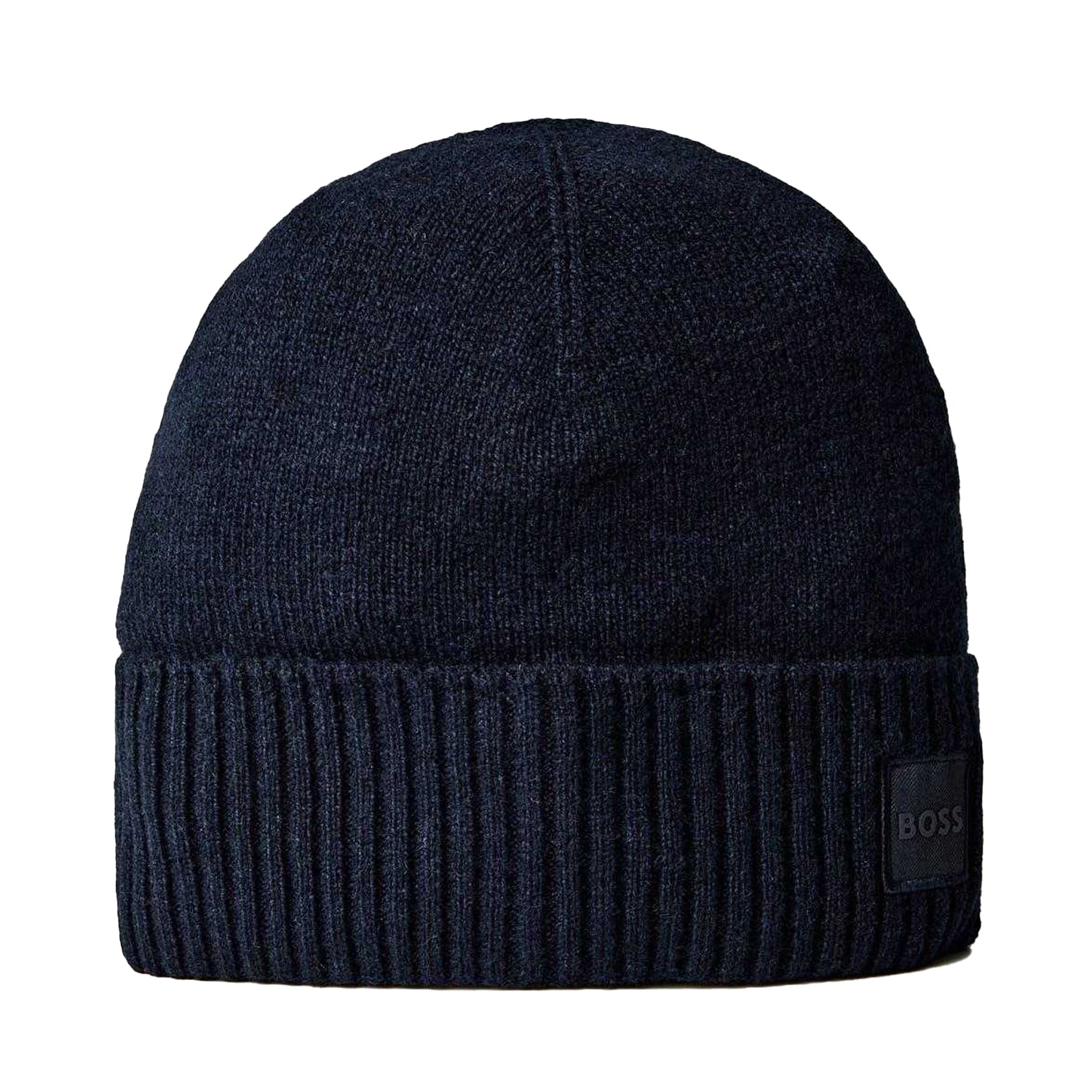 Blue - Front - Boss Unisex Adult Ribbed Winter Beanie