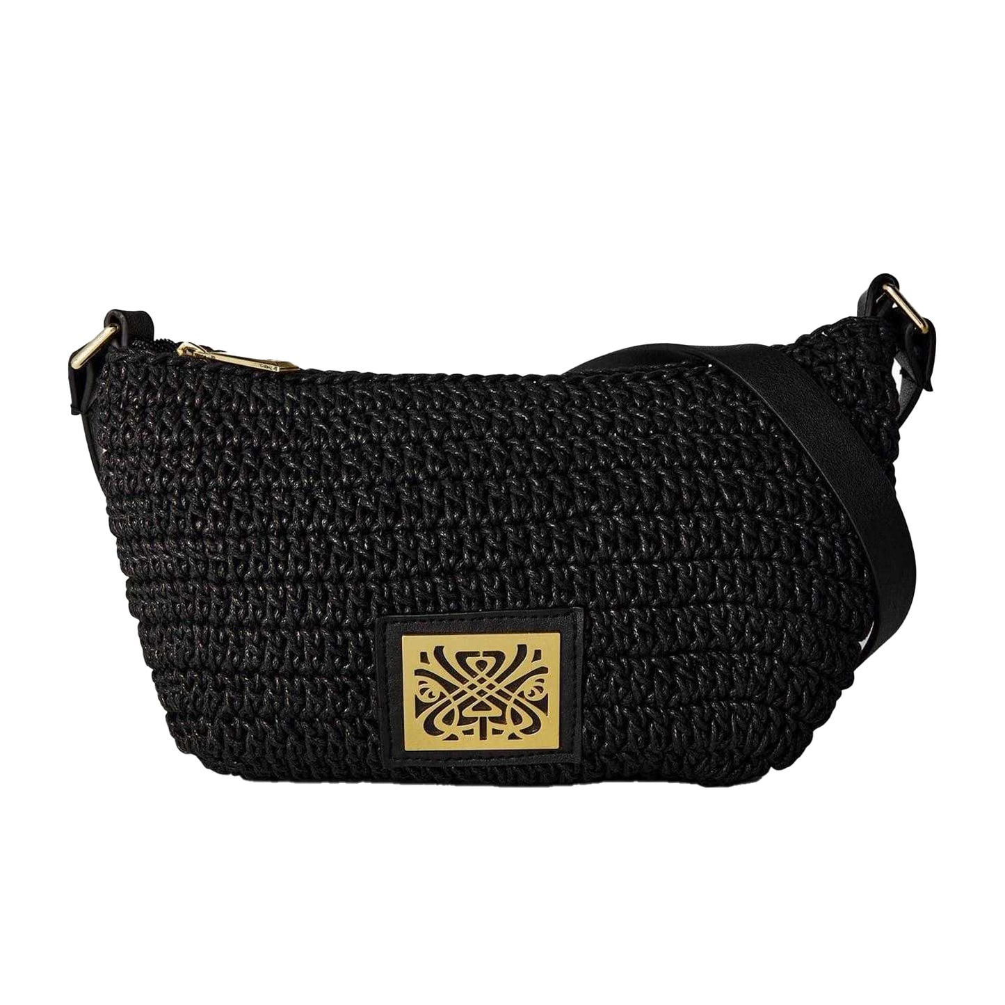Black - Front - Biba Crescent Shaped Casual Crossbody Bag