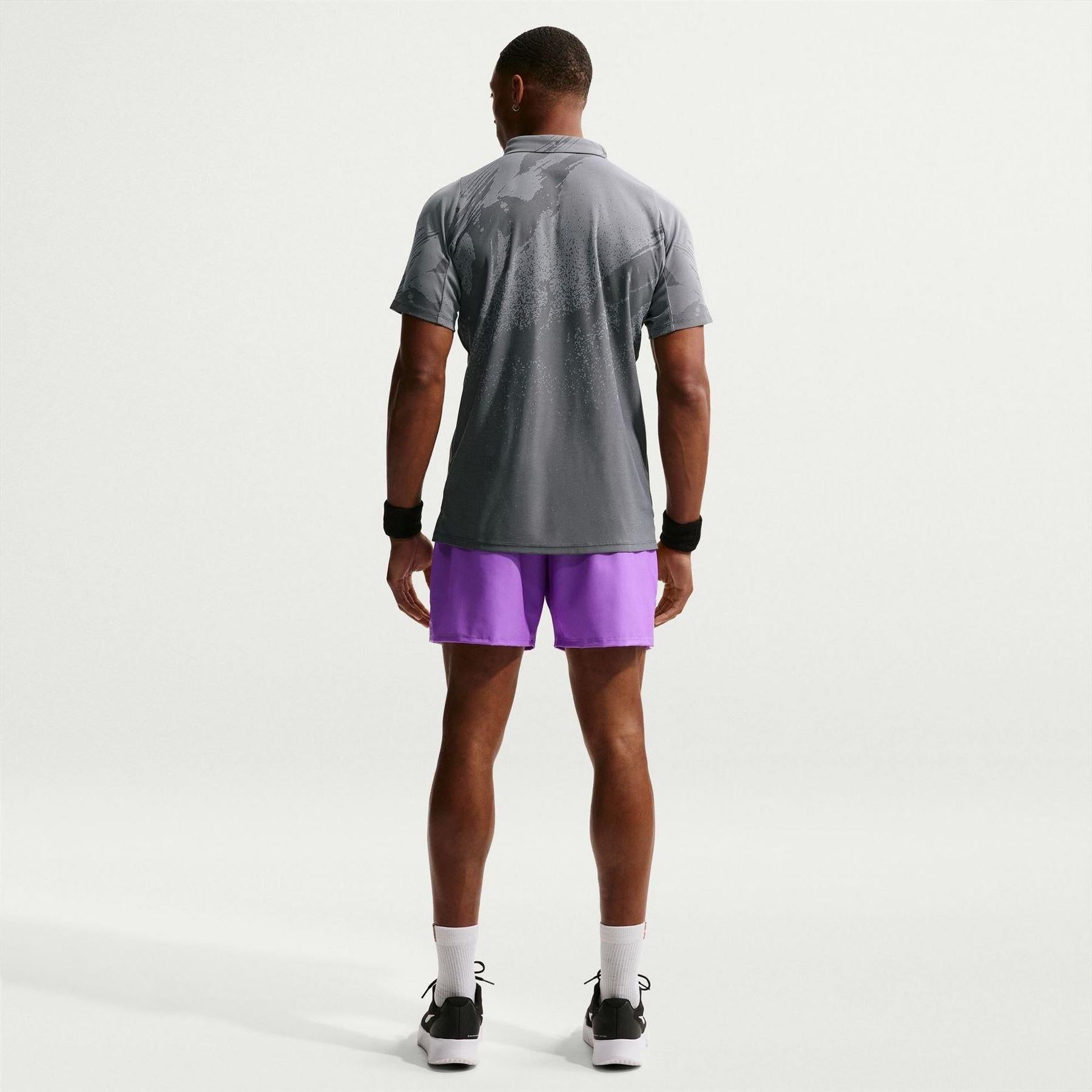 Violet-Black - Pack Shot - Nike Mens Court Shorts
