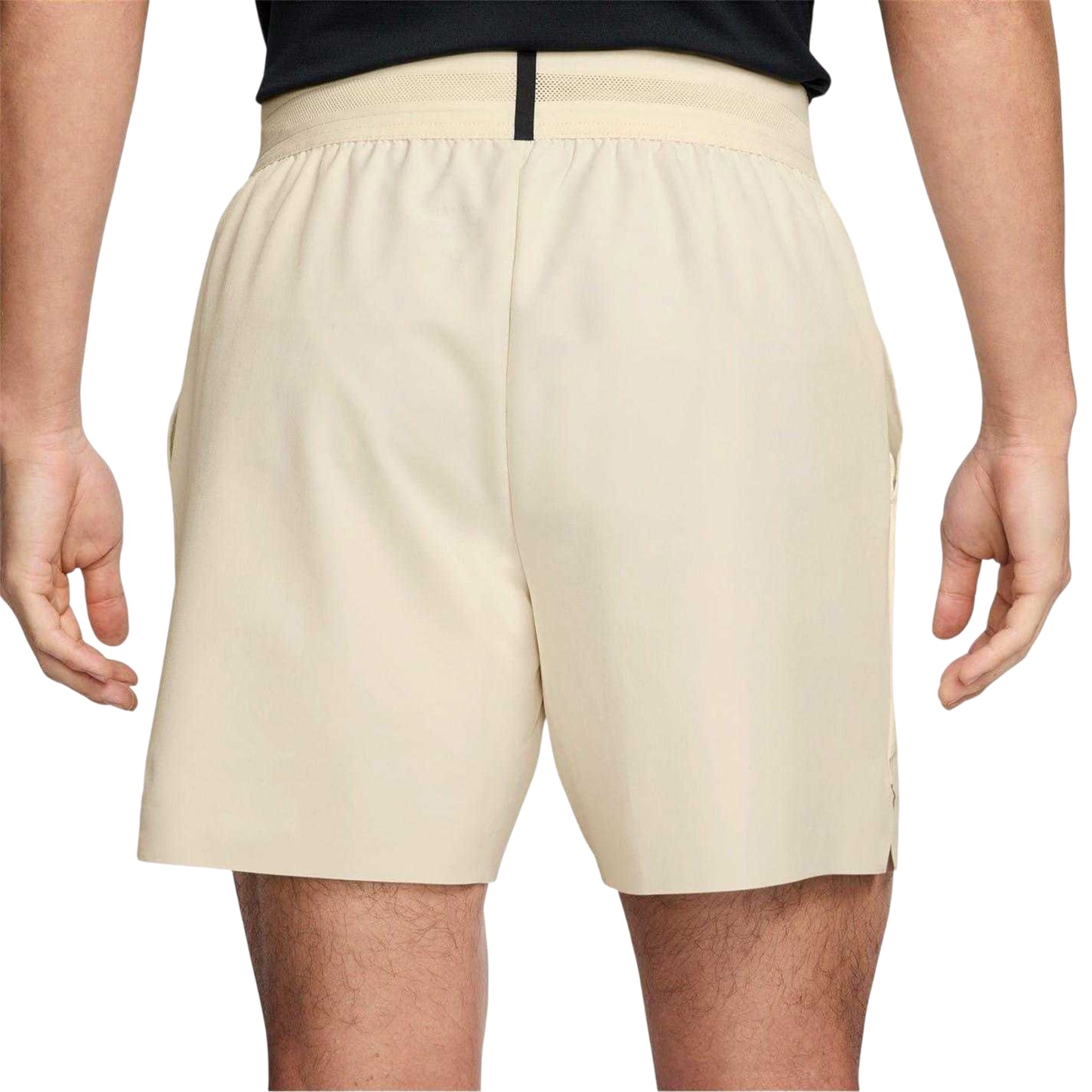 Pastel Ivory-Black - Back - Nike Mens Court Shorts