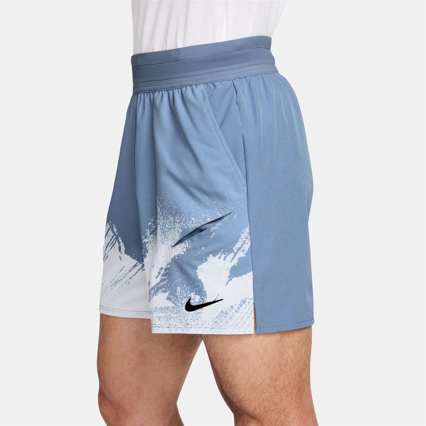 Blue-Black - Front - Nike Mens Court Shorts