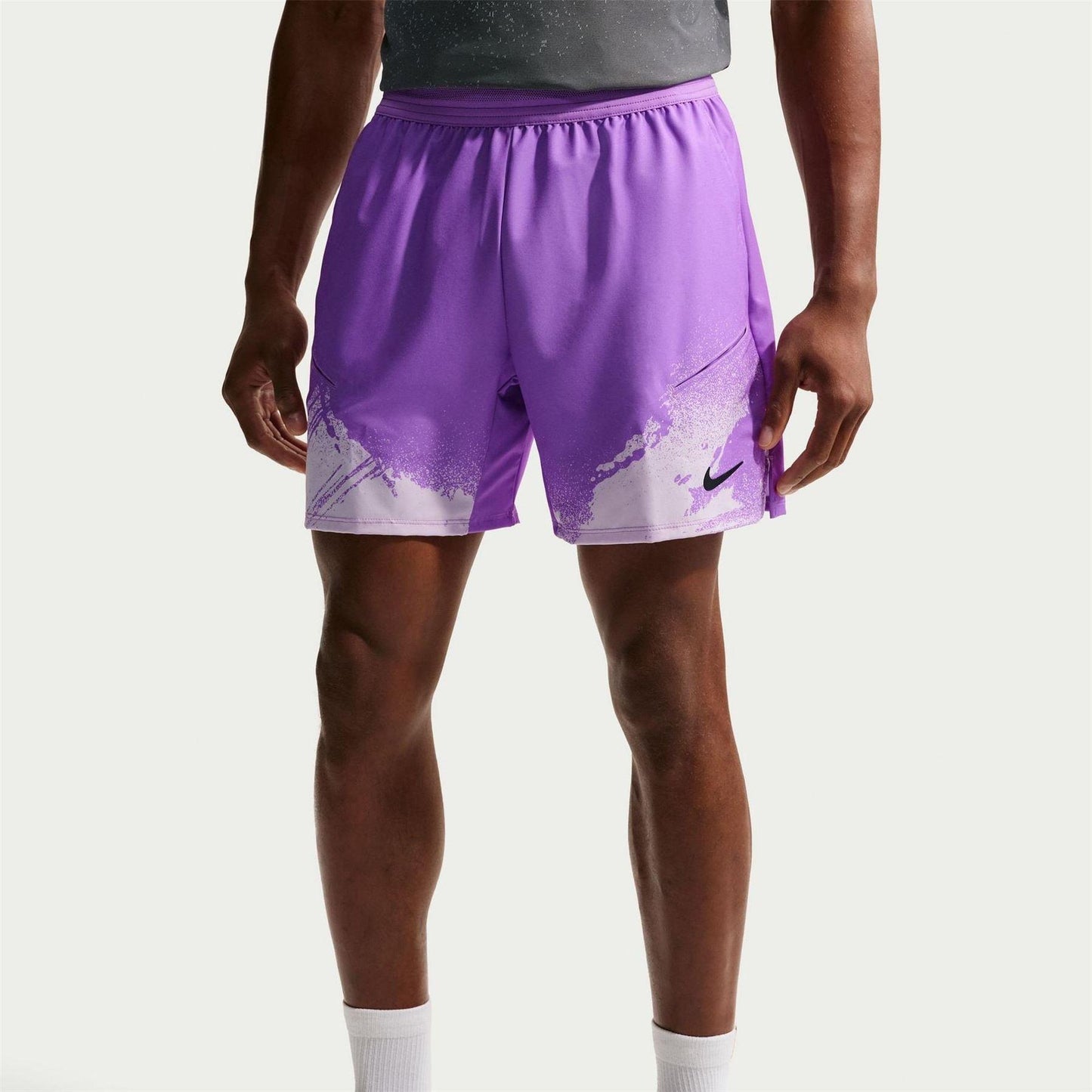 Violet-Black - Front - Nike Mens Court Shorts