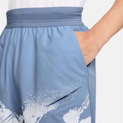 Blue-Black - Back - Nike Mens Court Shorts