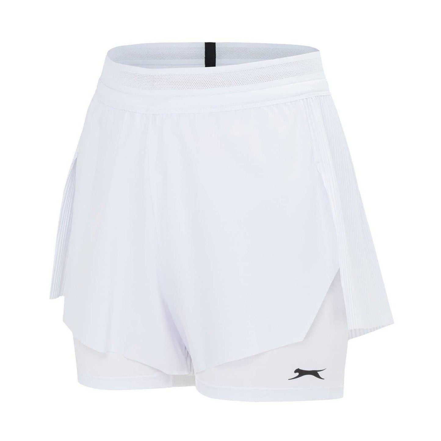 White - Side - Slazenger Womens-Ladies 2 in 1 Shorts