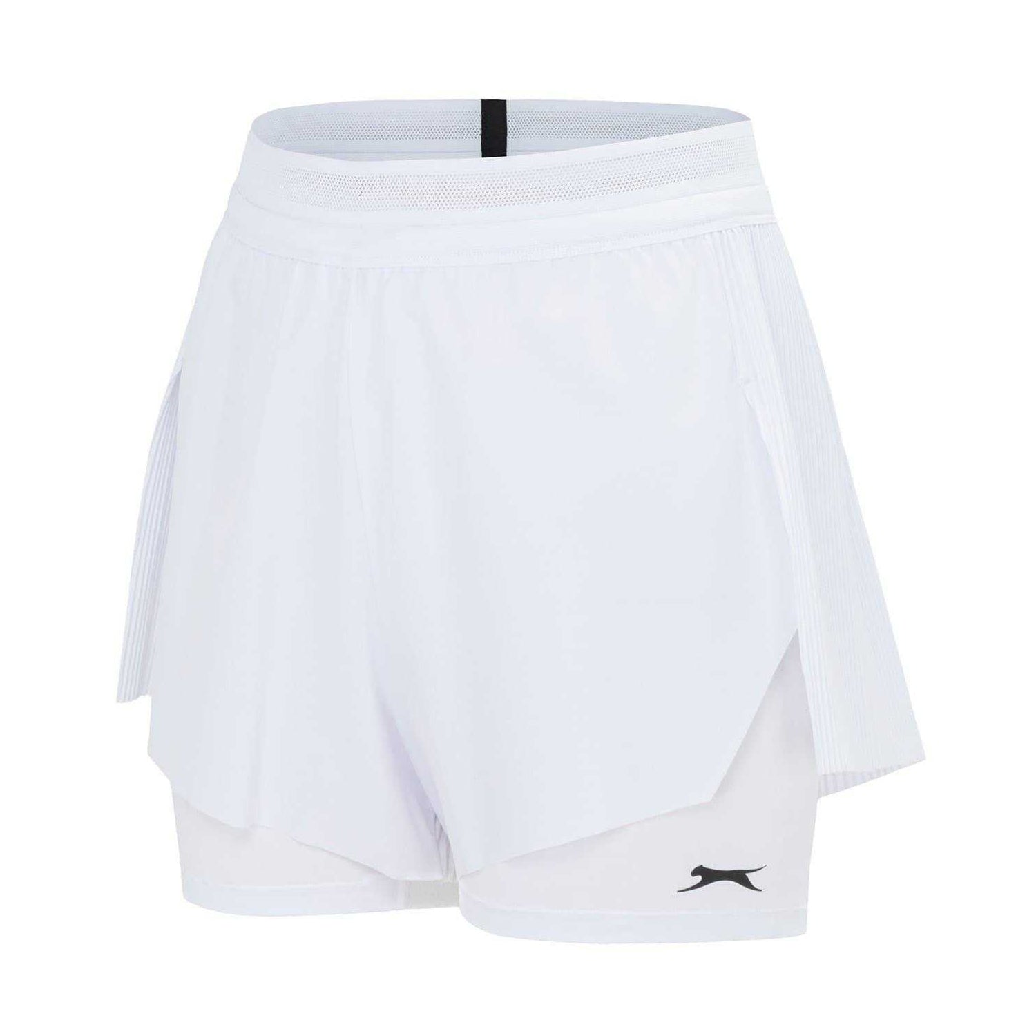 White - Side - Slazenger Womens-Ladies 2 in 1 Shorts