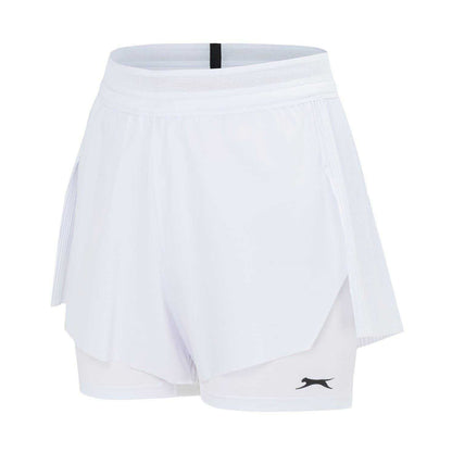 White - Side - Slazenger Womens-Ladies 2 in 1 Shorts