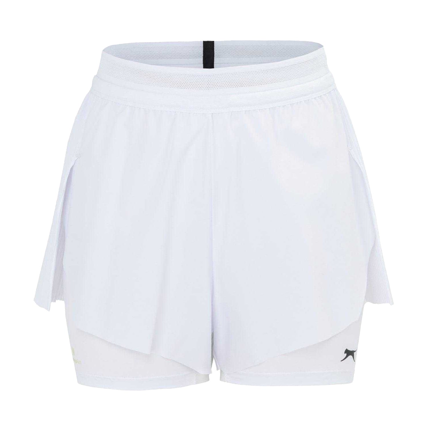 White - Front - Slazenger Womens-Ladies 2 in 1 Shorts