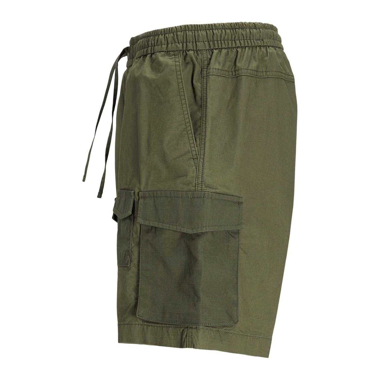 Dusty Olive - Side - Jack And Jones Mens Alfie Cargo Shorts
