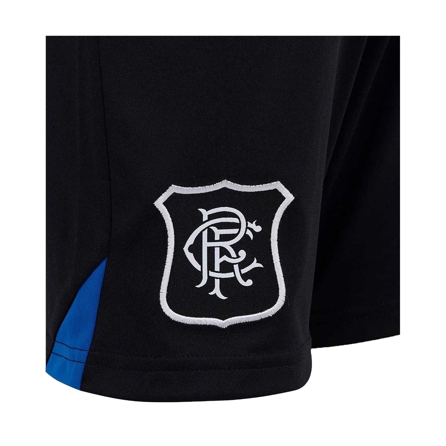 Black-Blue - Side - Umbro Unisex Adult 2025-2026 Rangers FC Third Shorts