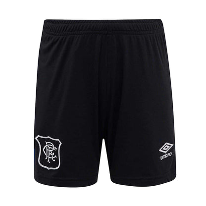 Black-Blue - Front - Umbro Unisex Adult 2025-2026 Rangers FC Third Shorts