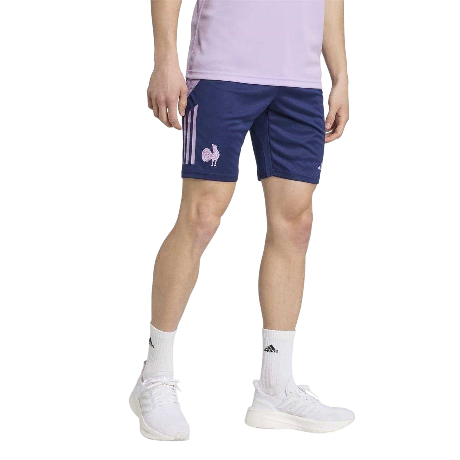 Dark Blue - Side - Adidas Mens Rugby World Cup 2025 France Shorts