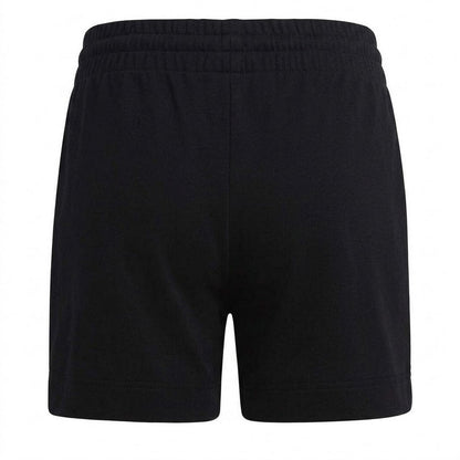 Black-White - Back - Adidas Womens-Ladies Essentials 3 Stripes Slim Shorts