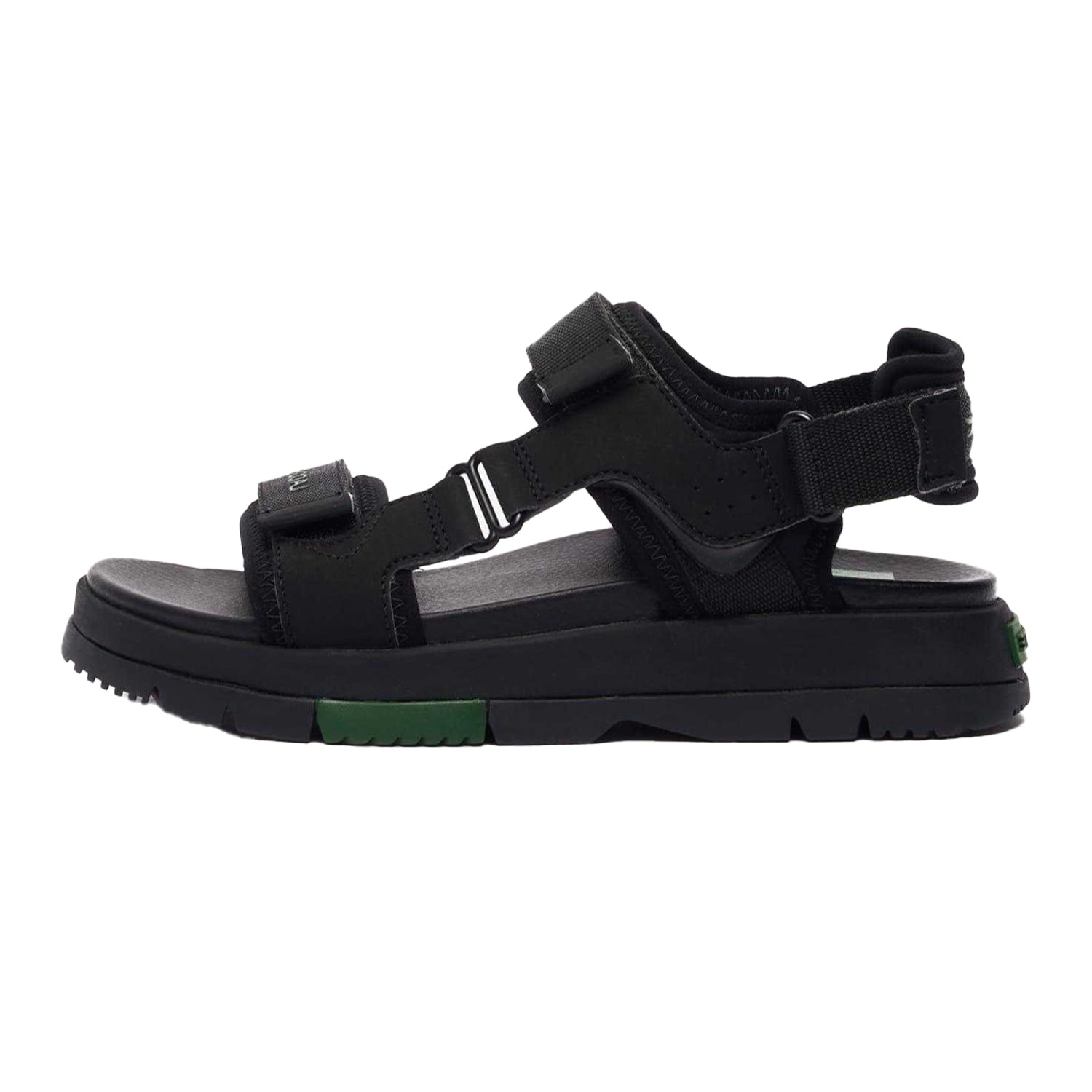 Black-Green - Side - Lacoste Womens-Ladies Suruga Premium Sandals