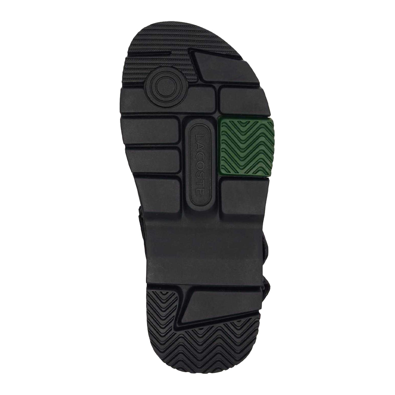Black-Green - Pack Shot - Lacoste Womens-Ladies Suruga Premium Sandals