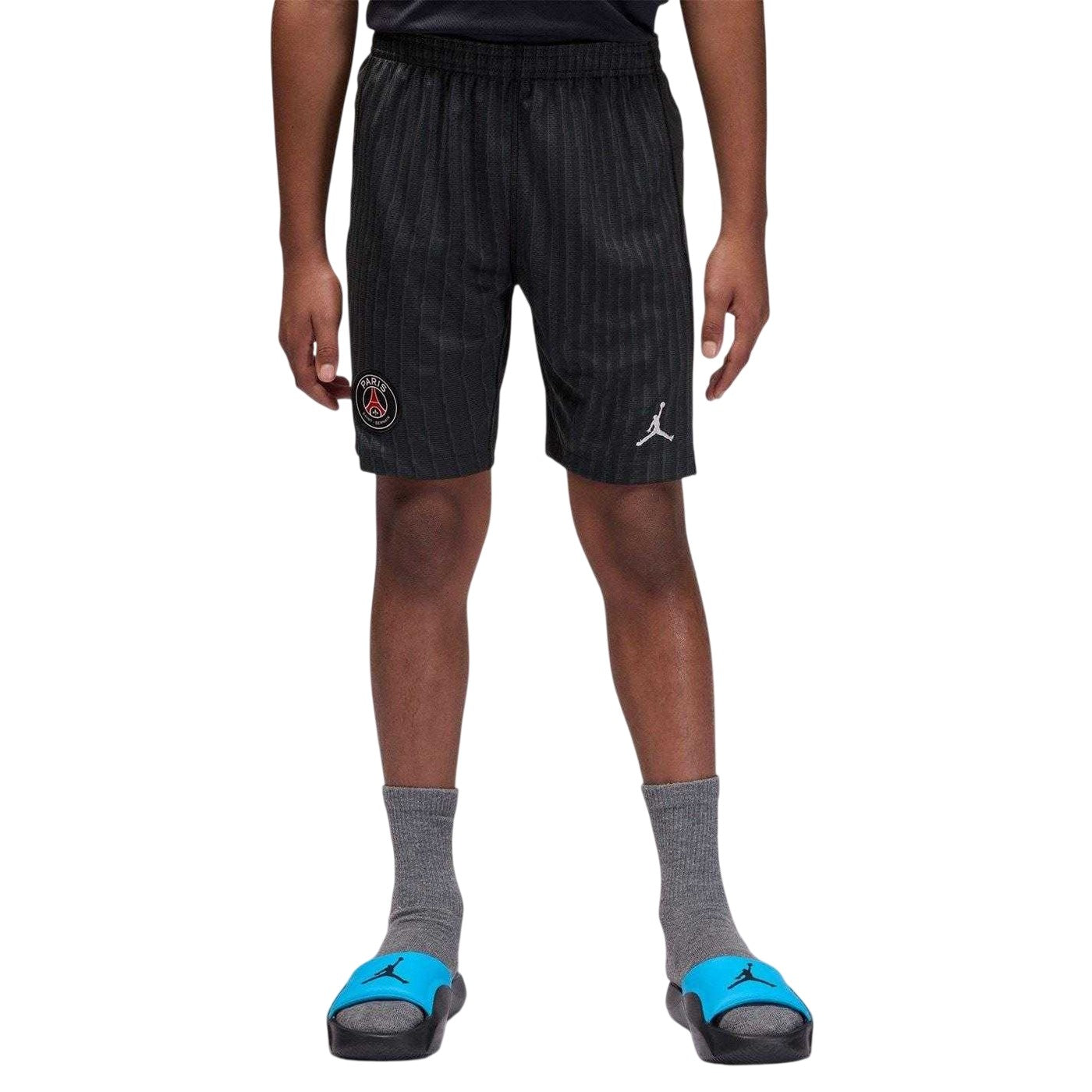 Black-Grey - Pack Shot - Nike Childrens-Kids Special Edition Paris Saint Germain FC Football Shorts