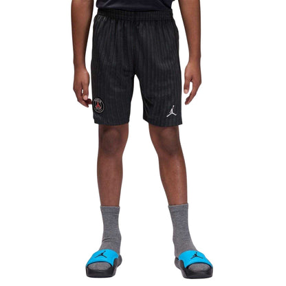 Black-Grey - Pack Shot - Nike Childrens-Kids Special Edition Paris Saint Germain FC Football Shorts