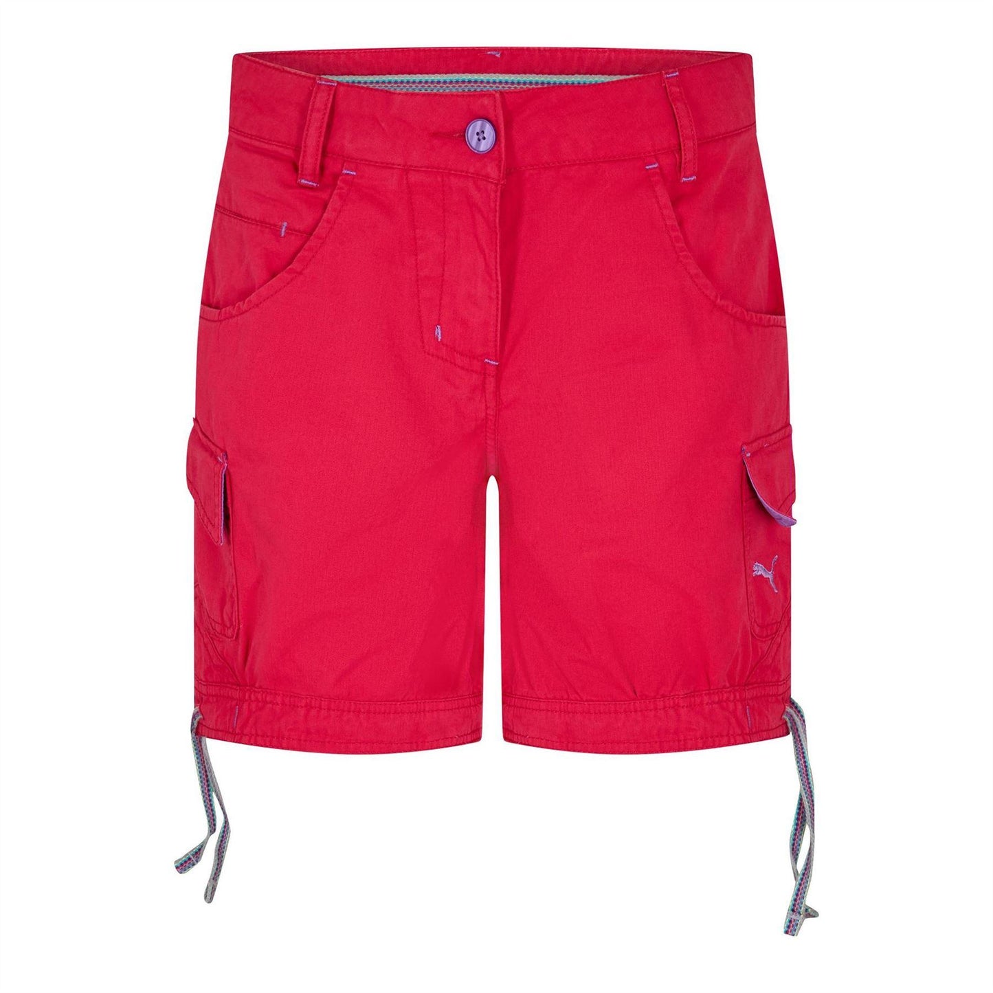 Red - Front - Puma Womens-Ladies Beach Cargo Shorts