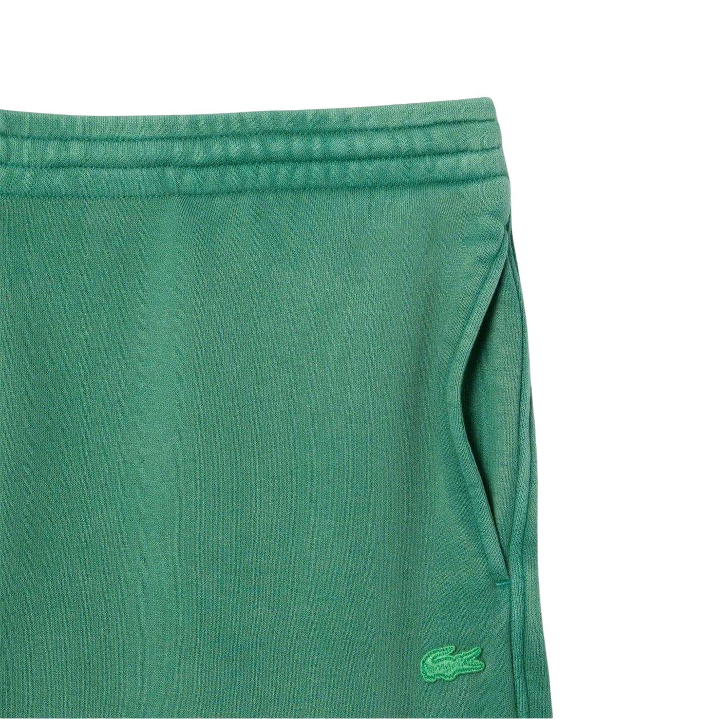 Green - Back - Lacoste Mens Fleece Sweat Shorts