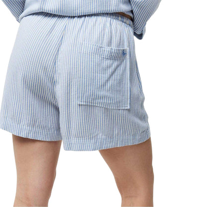 Blue - Back - Jack Wills Womens-Ladies Viscose Striped Shorts