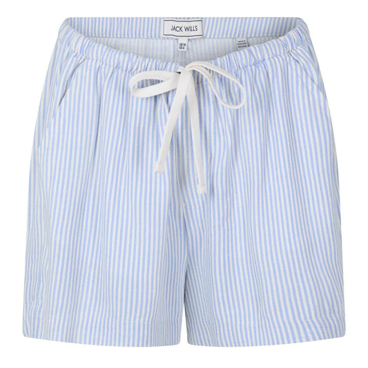 Blue - Front - Jack Wills Womens-Ladies Viscose Striped Shorts