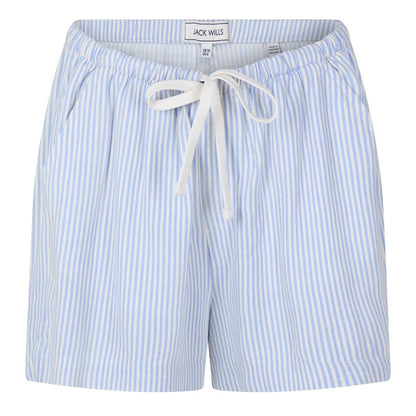 Blue - Front - Jack Wills Womens-Ladies Viscose Striped Shorts