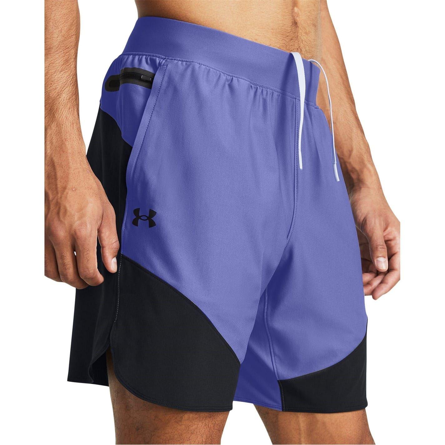 Purple - Side - Under Armour Mens Elite Shorts
