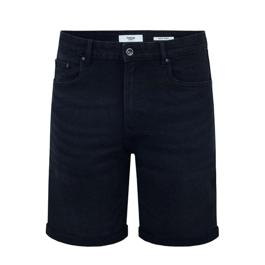 Black - Front - Firetrap Mens Denim Jean Shorts