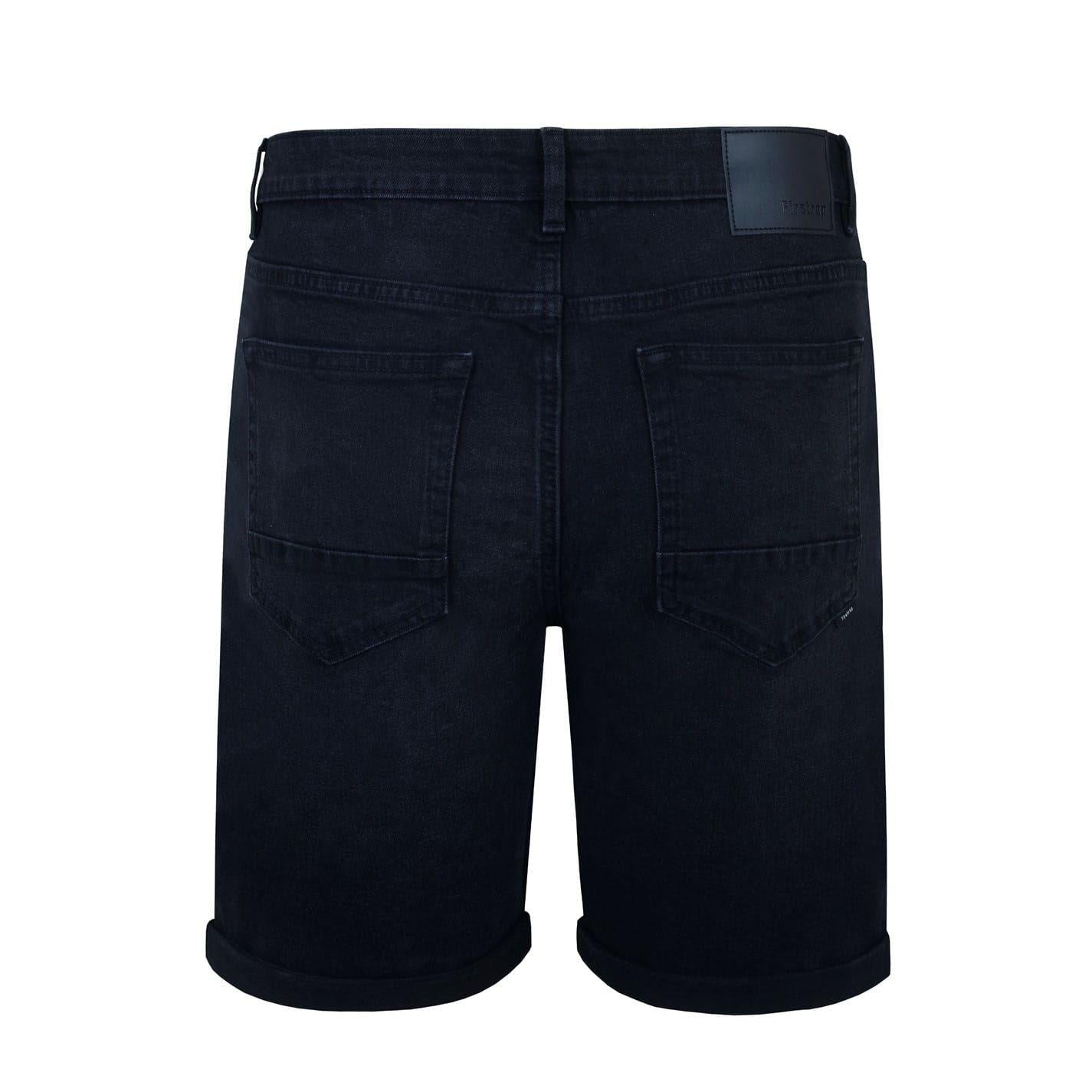 Black - Back - Firetrap Mens Denim Jean Shorts