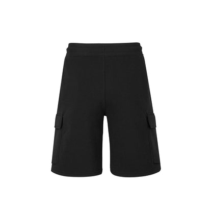 Black - Back - Everlast Mens Cargo Shorts