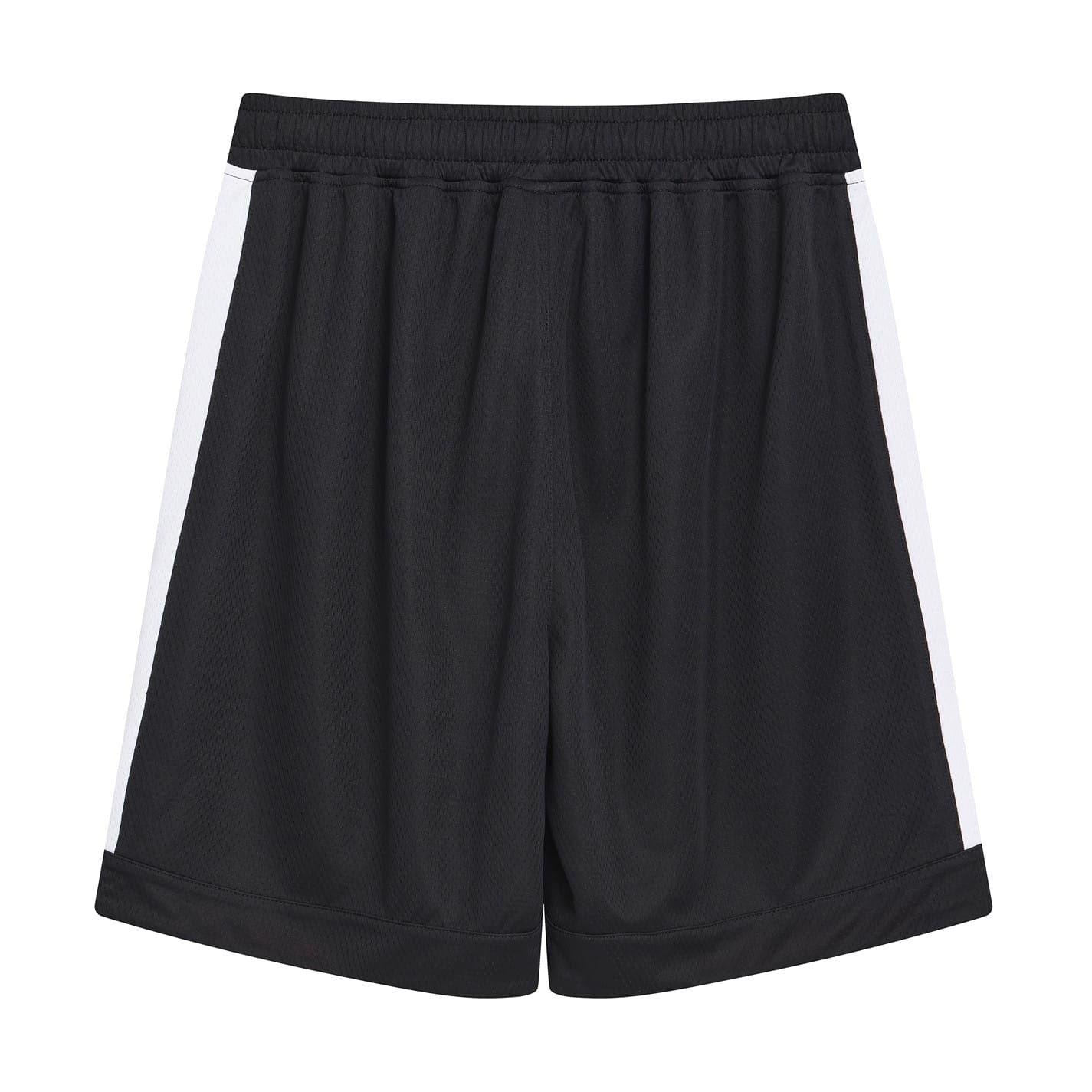 Black-Red - Back - Everlast Childrens-Kids Side Panels Basketball Shorts