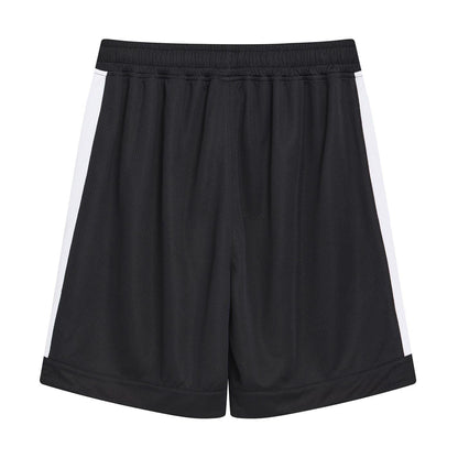 Black-Red - Back - Everlast Childrens-Kids Side Panels Basketball Shorts