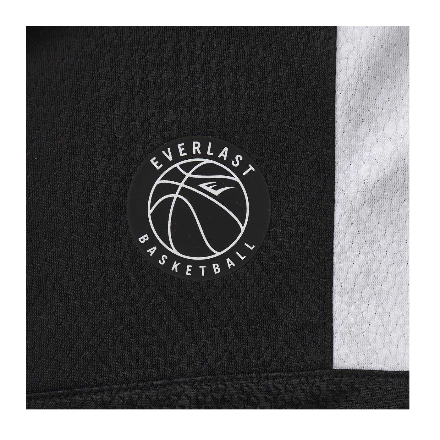 Black-Red - Side - Everlast Childrens-Kids Side Panels Basketball Shorts