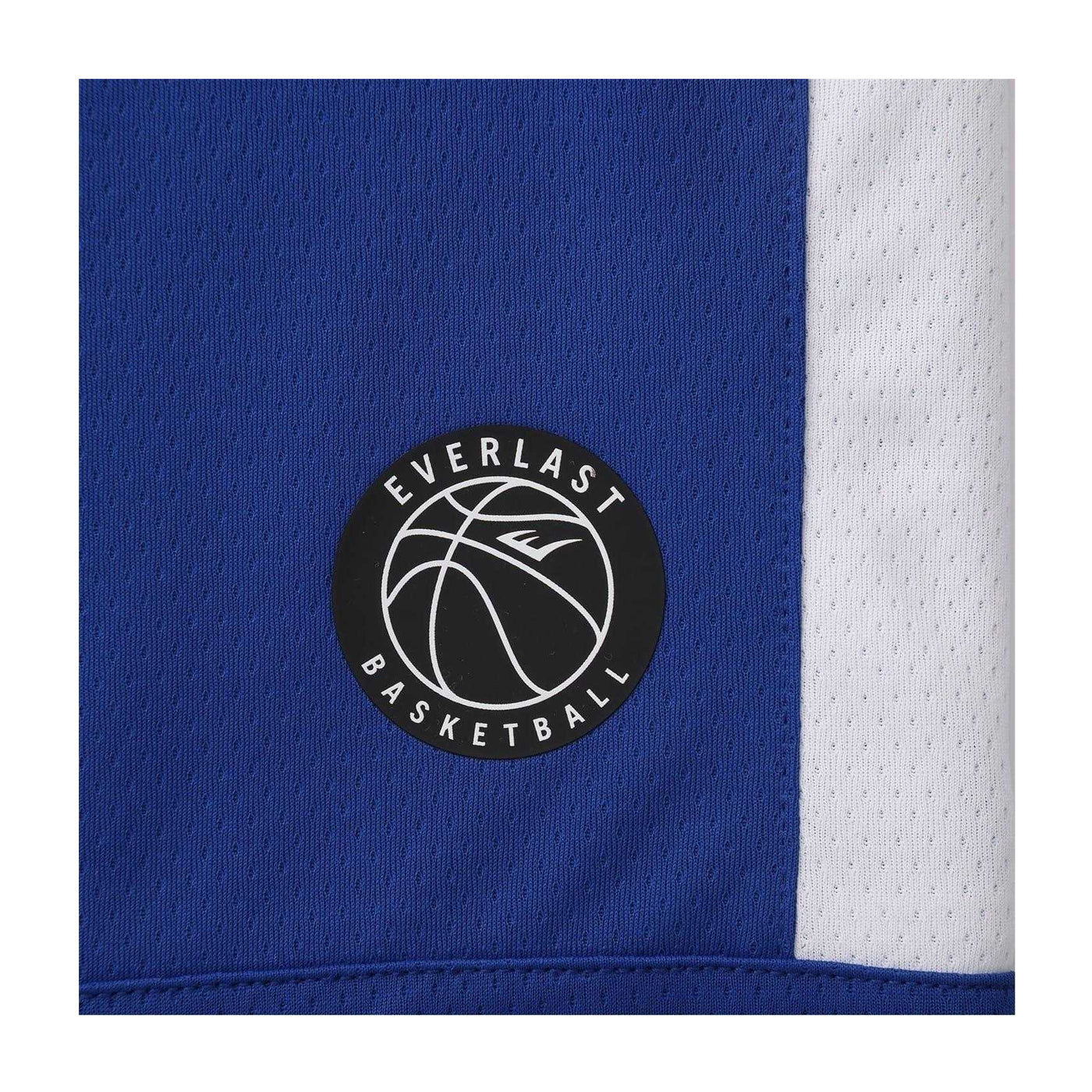 Blue-White - Side - Everlast Childrens-Kids Side Panels Basketball Shorts